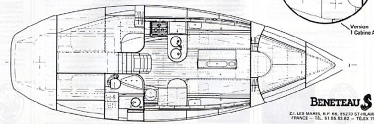Plan d'aménagement du voilier Plan d'amenagement du bateau