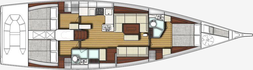Plan d'aménagement du voilier Plan d'amenagement du bateau