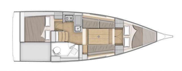 Plan d'aménagement du voilier Plan d'amenagement du bateau