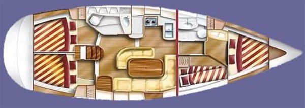 Plan d'aménagement du voilier Plan d'amenagement du bateau
