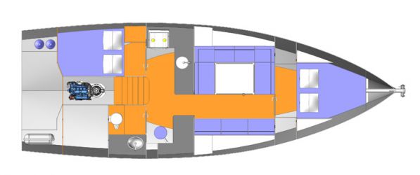 Plan d'aménagement du voilier Plan d'amenagement du voilier