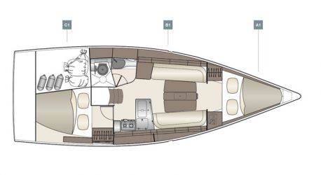 Plan d'aménagement du voilier Plan d'amenagement du voilier