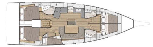 Plan d'aménagement du voilier Plan d'amenagement du bateau