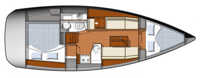 Plan d'aménagement du voilier Plan d'amenagement du voilier
