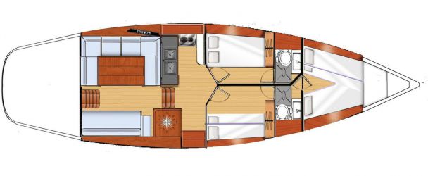 Plan d'aménagement du voilier Plan d'amenagement du voilier