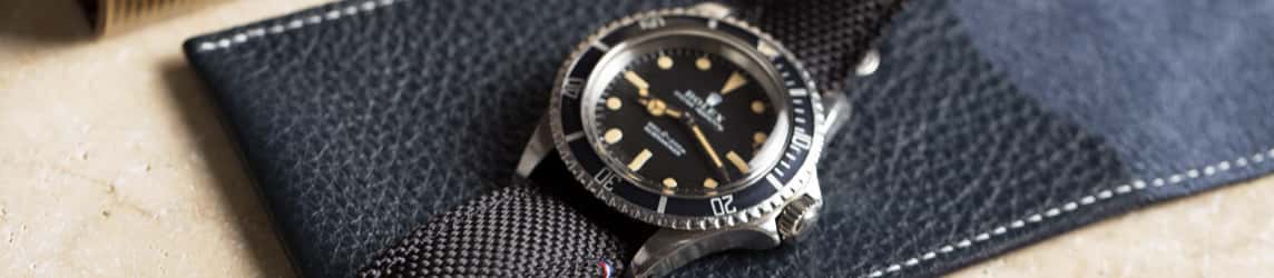 Bracelet de montre cuir BREST navy