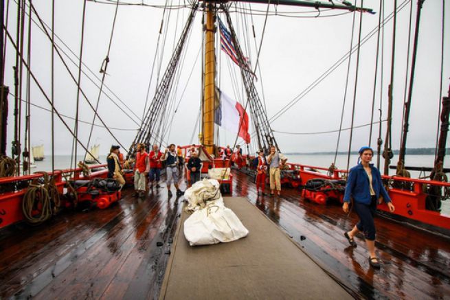 Arrivée de l'Hermione à Yorktown