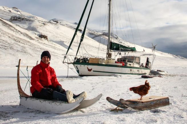 Guirec Soudée en hivernage avec sa poule