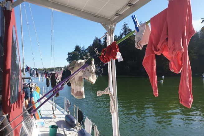 La lessive en bateau, une galre