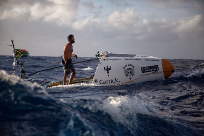 Chris Bertish, le premier homme  traverser l'Atlantique en paddle