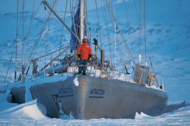 La naissance du voilier Antarctica (Tara), rplique du Fram