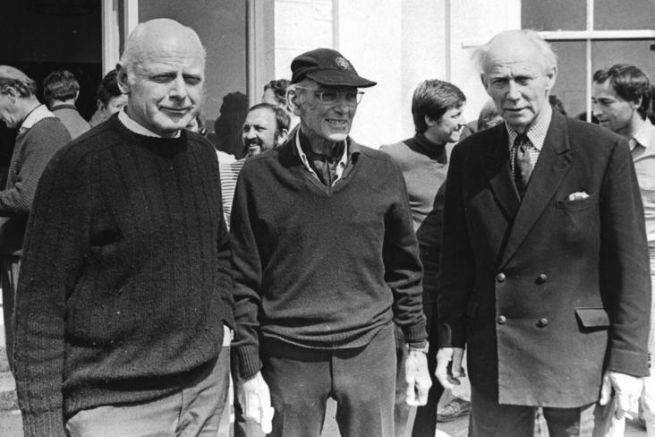 Les pre fondateurs de la course : Blondie Hasler, Francis Chichester et Jack Odling-Smee