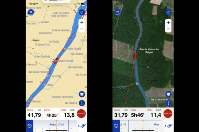 En navigation, l'application TZ iBoat enregistre les donnes