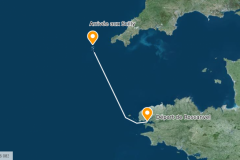 Navigation de la rade de Brest aux Scilly