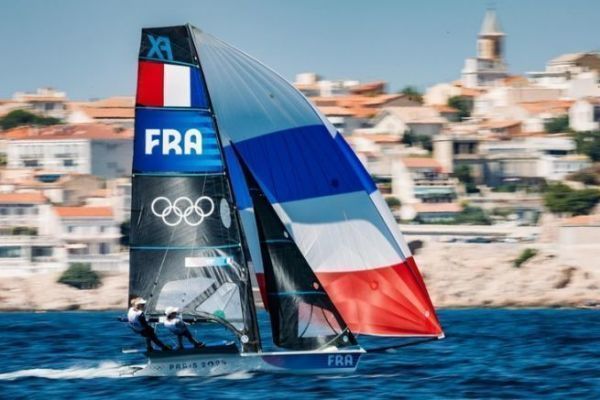 JO 2024 : dpart canon pour la mama team en 49er FX , le duo Picon-Steyaert termine 2e