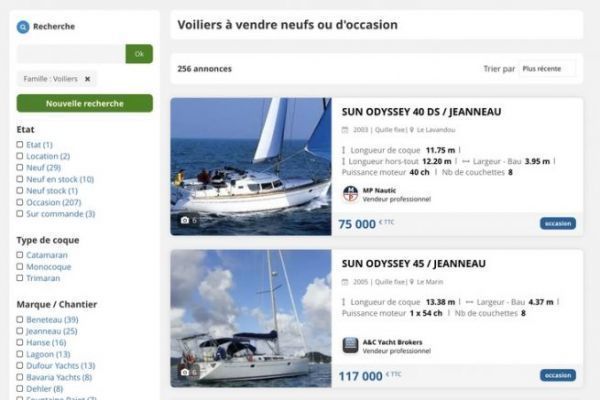 Découvrez les petites annonces nautiques de Bateaux.com pour voguer