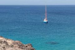 Galaad, au mouillage de la playa Papagayo, au Sud de Lanzarote