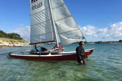 Le Hobie Cat 16 quelques jours avant son d�m�tage 