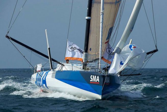 Paul Meilhat et son Imoca SMA