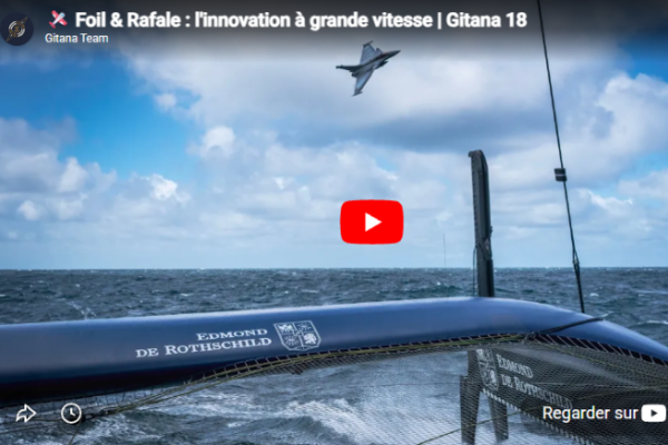 Rafale et Gitana 18 au large de la Bretagne, une rencontre entre deux références françaises