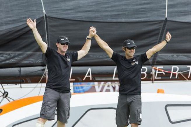 Jean-Luc Nélias et Thomas Coville sur Sodebo Ultim'