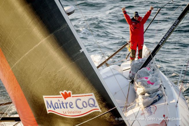 Jeremie Beyou, 3me du Vende Globe 2017 sur son IMOCA Matre Coq