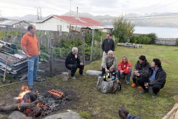 Asado face au canal de Beagle, avec Jean Le Cam, Vincent Riou et Isabelle Autissier