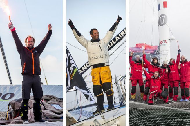 Thomas Coville, Armel le Cléac'h et Francis Joyon et son équipage